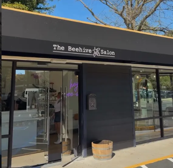 The Beehive Salon storefront on S California Blvd